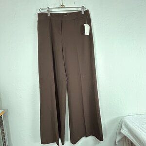 Cabi Womens Brown Wide Leg Lauren Trouser Pants Size 8 Regular Stretch #661 New